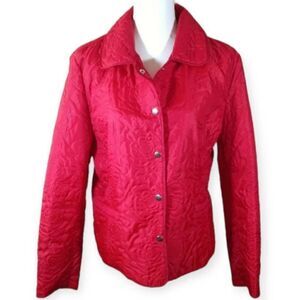 JG HOOK RED QUILTED PUFFER JACKET SZ.L EUC